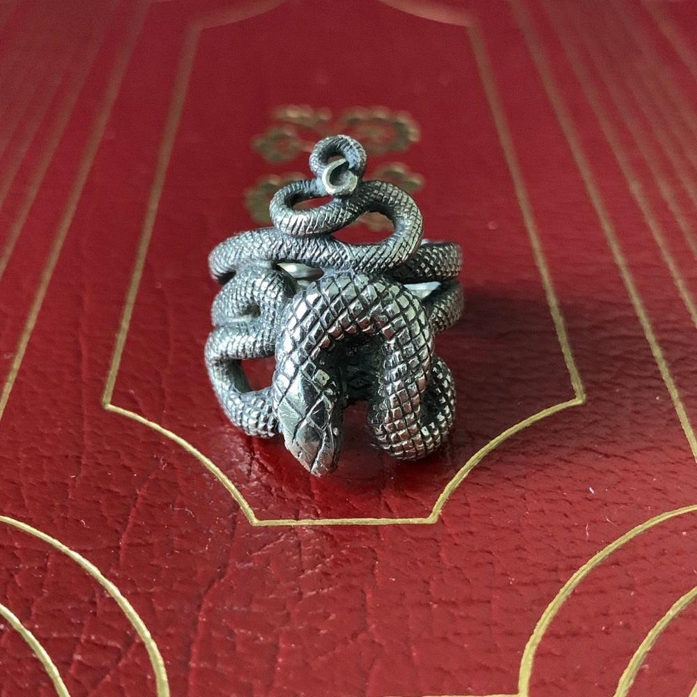 The Great Frog London - Coiled Snake Ring - L 1/2 UK size -Fits like 6.75US size